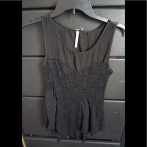 Transparent lace top